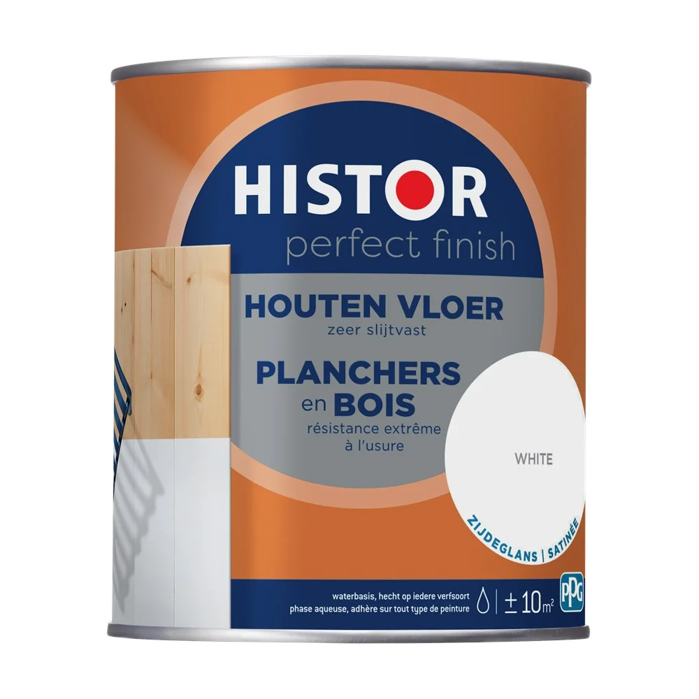 Histor Perfect Finish houten vloer 7000 wit zijdeglans 750 ml