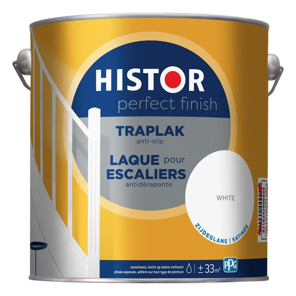 Histor Perfect Finish traplak anti-slip 7000 wit zijdeglans 25 liter