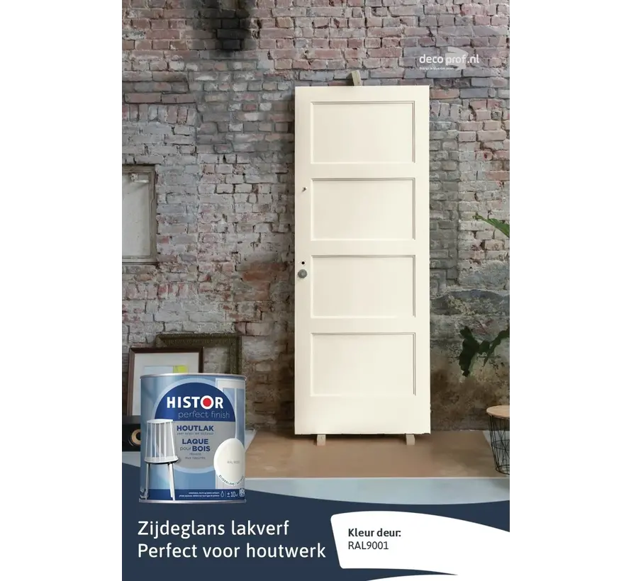 Histor Perfect Finish Houtlak Zijdeglans RAL9001 - 750 ML