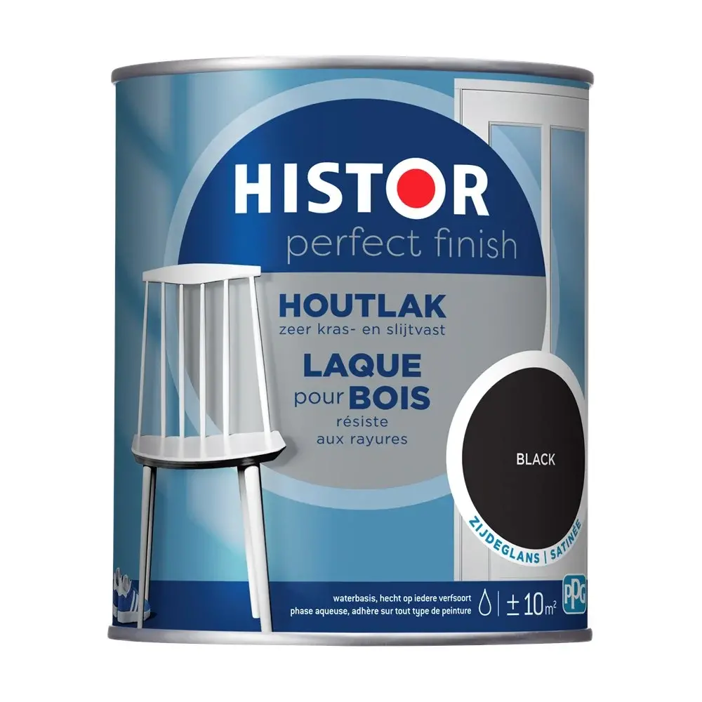 Histor Perfect Finish Houtlak Zijdeglans Zwart Histor Perfect Finish Houtlak Zijdeglans Zwart