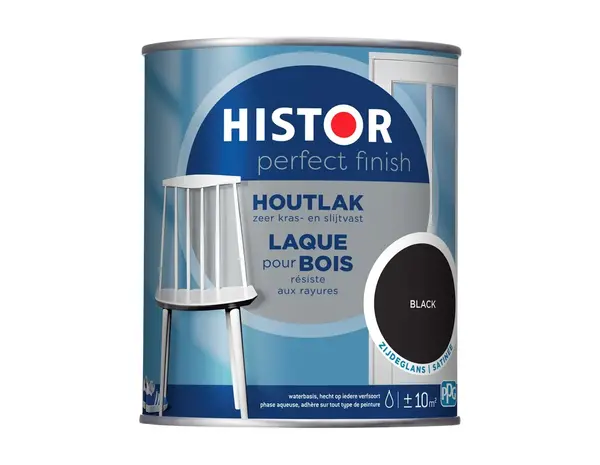 Histor Perfect Finish Houtlak Zijdeglans Zwart Histor Perfect Finish Houtlak Zijdeglans Zwart