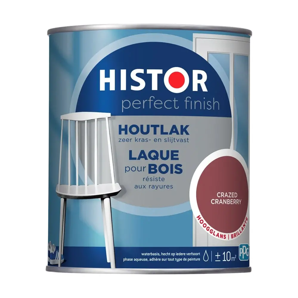 Histor Perfect Finish Houtlak Hoogglans Crazed Cranberry