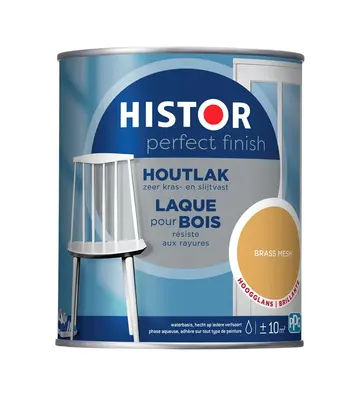 Histor Perfect Finish Houtlak Hoogglans Brass Mess