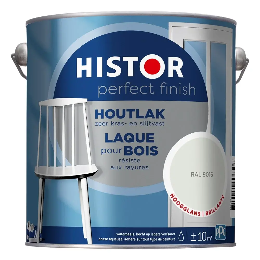 Histor Perfect Finish Houtlak Hoogglans RAL9016 Histor Perfect Finish Houtlak Hoogglans RAL9016
