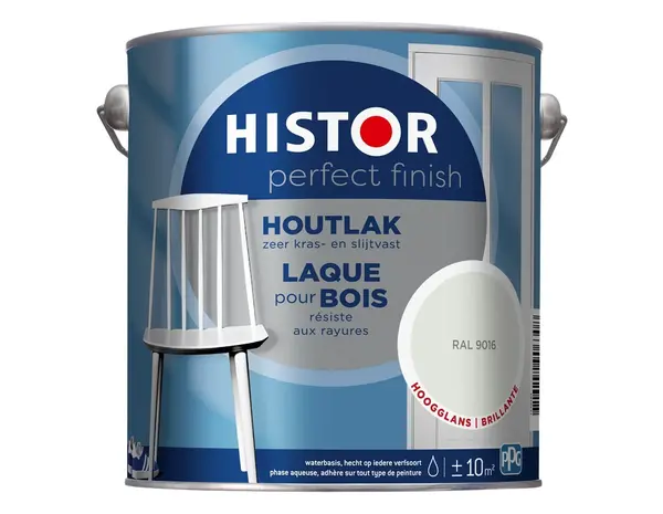 Histor Perfect Finish Houtlak Hoogglans RAL9016 Histor Perfect Finish Houtlak Hoogglans RAL9016