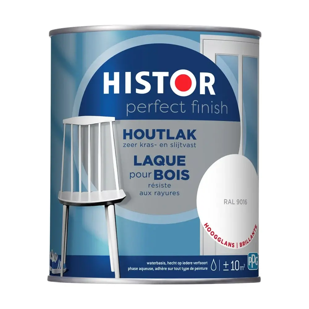 Histor Perfect Finish Houtlak Hoogglans RAL9016 Histor Perfect Finish Houtlak Hoogglans RAL9016
