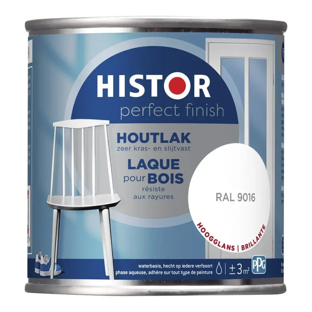 Histor Perfect Finish Houtlak Hoogglans RAL9016 Histor Perfect Finish Houtlak Hoogglans RAL9016