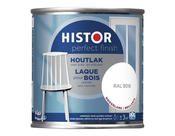Histor Perfect Finish Houtlak Hoogglans RAL9016 Histor Perfect Finish Houtlak Hoogglans RAL9016