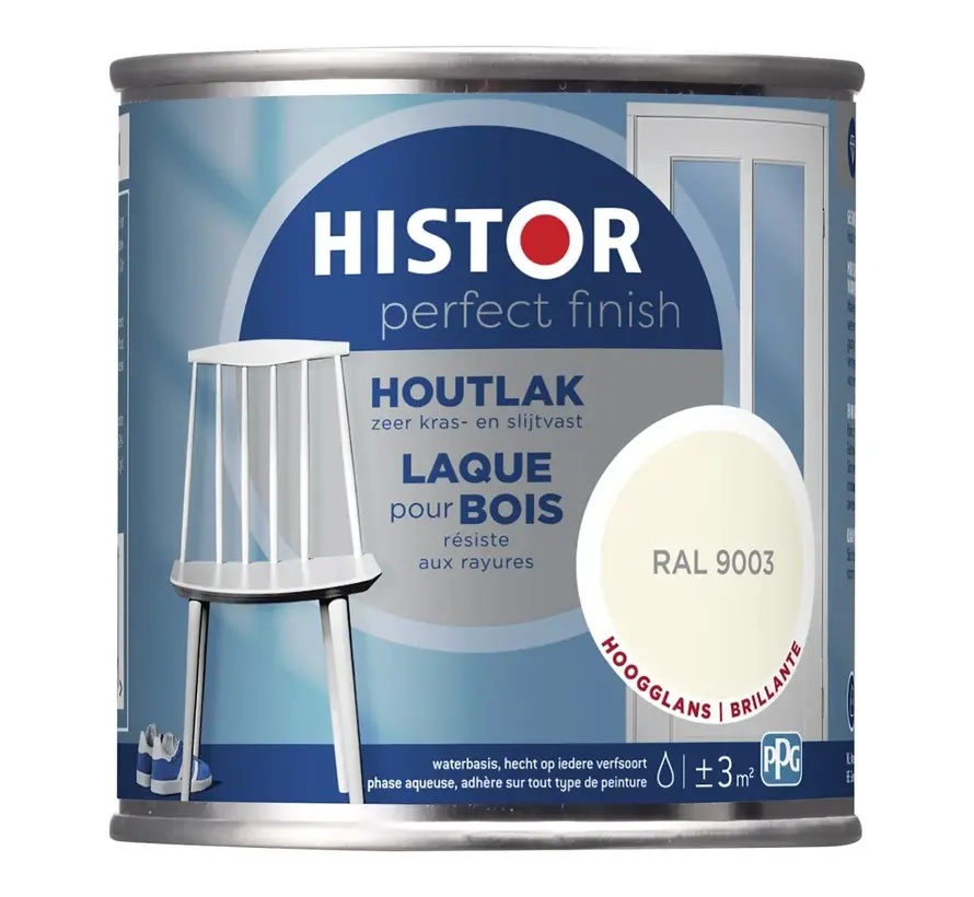 Histor Perfect Finish Houtlak Hoogglans RAL9003 - 750 ML