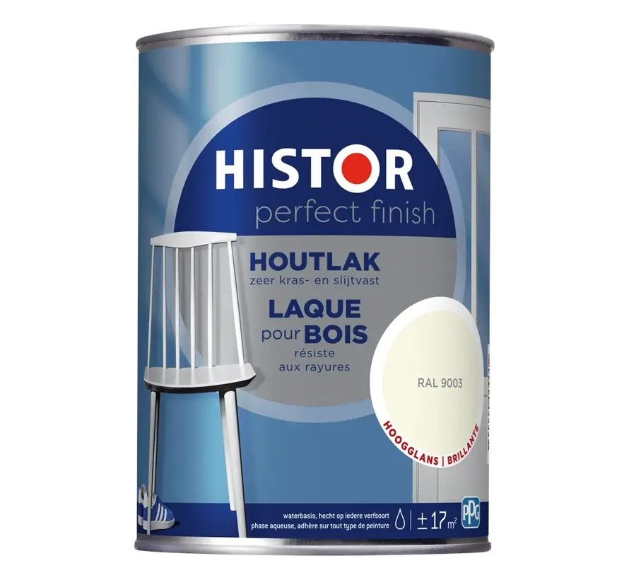 Histor Perfect Finish Houtlak Hoogglans RAL9003 - 750 ML