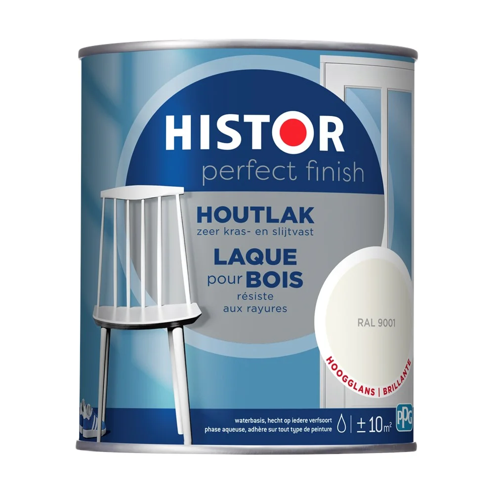 Perfect Finish Houtlak Hoogglans RAL9001 | 2,5 LTR