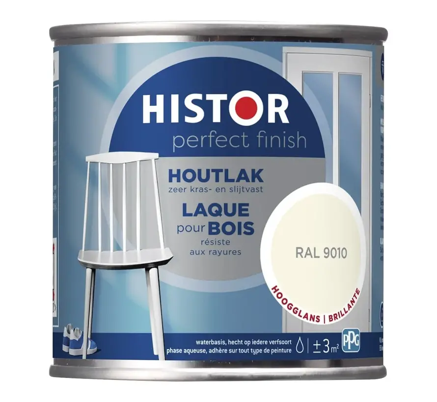 Histor Perfect Finish Houtlak Hoogglans RAL9010 - 250 ML