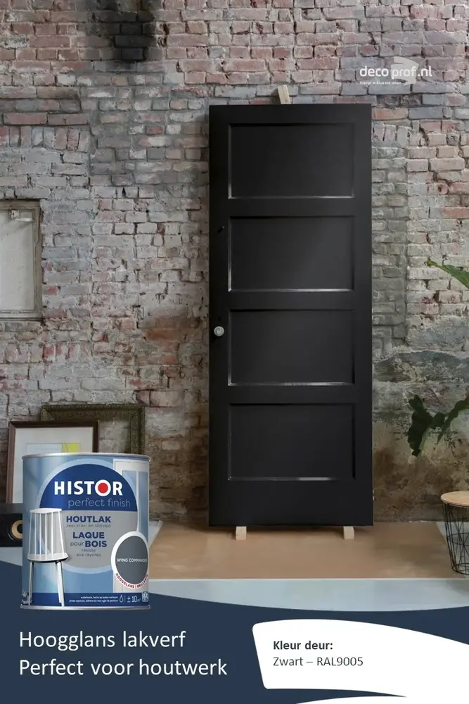 Histor Perfect Finish Houtlak Hoogglans Zwart Histor Perfect Finish Houtlak Hoogglans Zwart