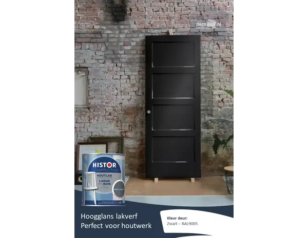 Histor Perfect Finish Houtlak Hoogglans Zwart Histor Perfect Finish Houtlak Hoogglans Zwart