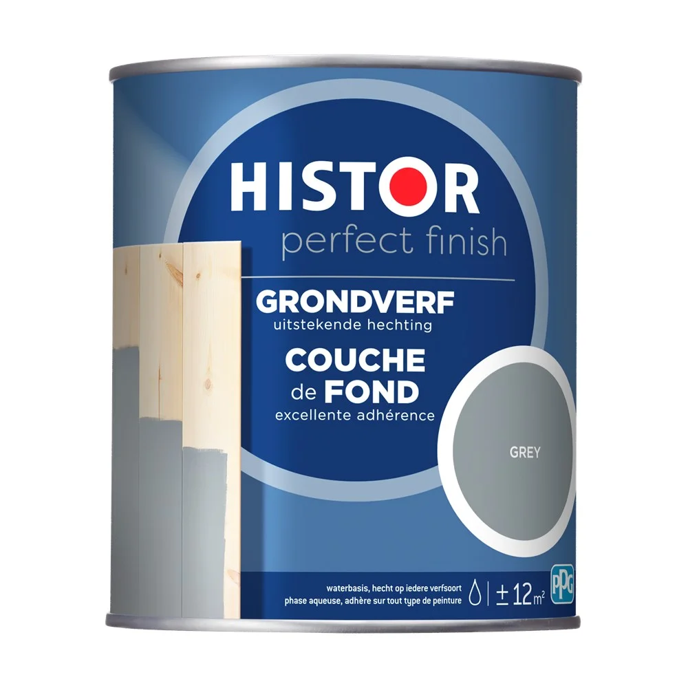 Histor Perfect Finish grondverf RAL 7037 grey 750 ml