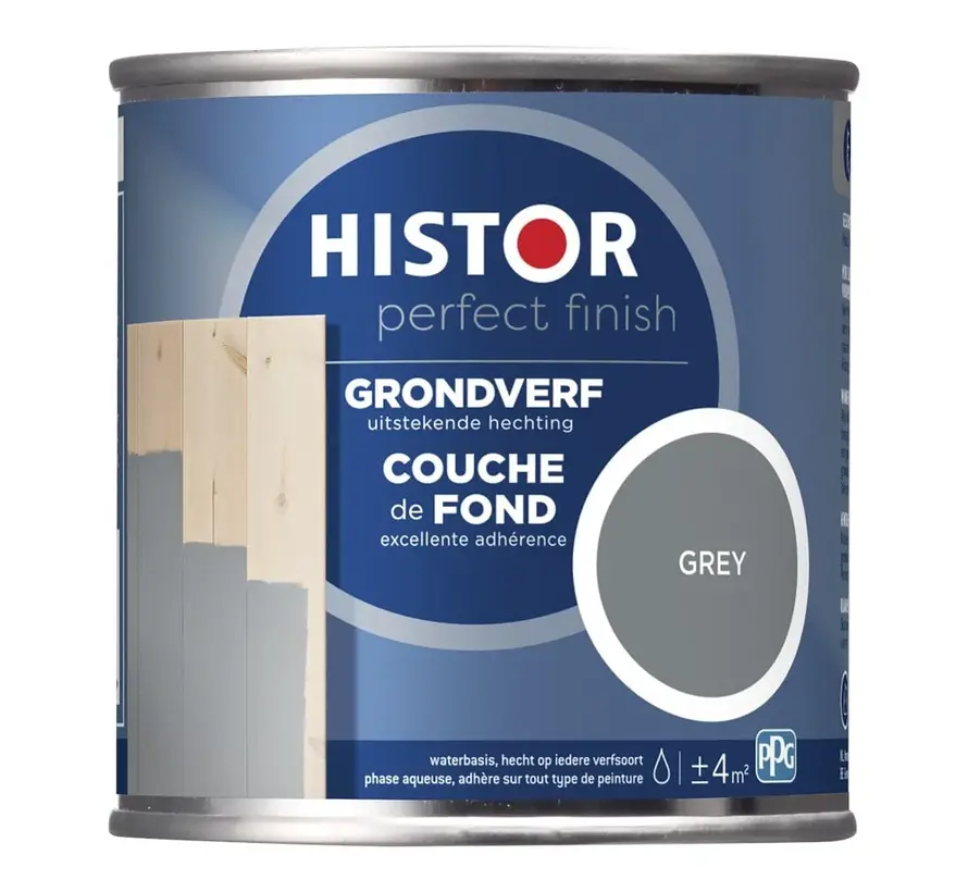 Histor Perfect Finish Grondverf Grijs - RAL 7037 - 250 ML