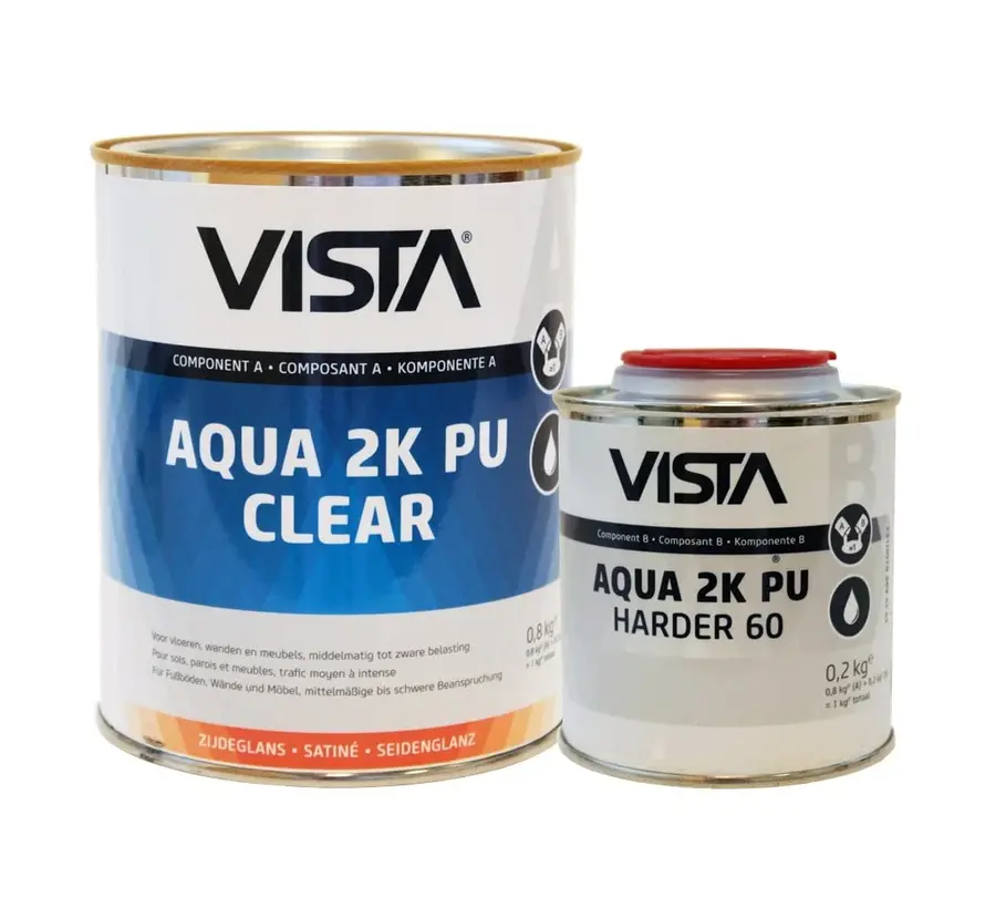 Vista Aqua 2K PU Clear Zijdeglans | Blanke Lak - 1 KG