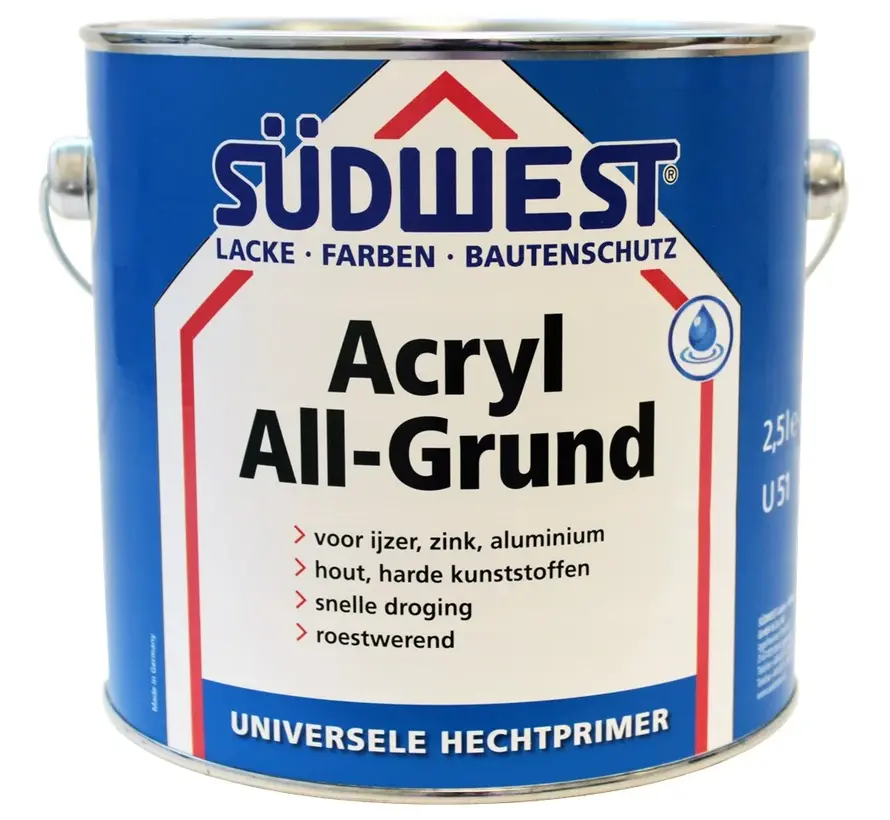 Sudwest Acryl Allgrund Zwart - 370 ML