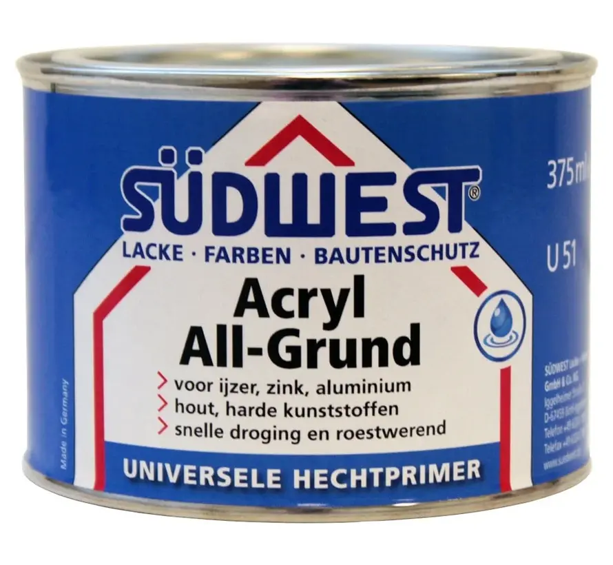 Sudwest Acryl Allgrund Grijs - 370 ML