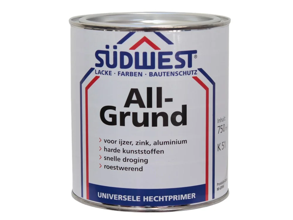 SĂĽdwest all-grund K51 hechtprimer grijs - 750 ml.