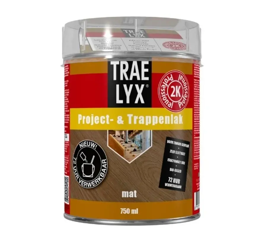 Trae-lyx Project- & Trappenlak Mat - 750 ML