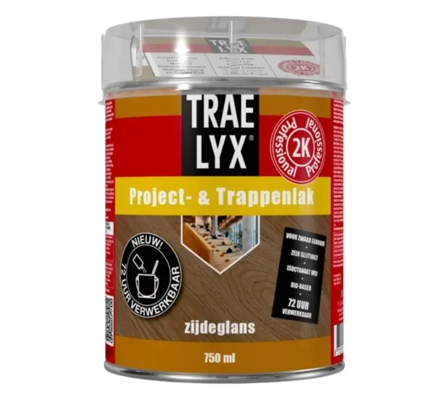 Trae-lyx Project- & Trappenlak Zijdeglans - 2,5 LTR