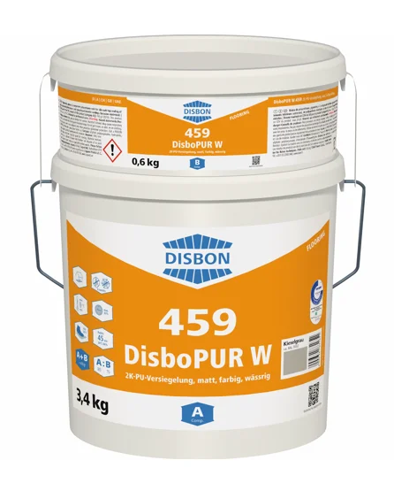 Disbopur 459 PU Aquacolor | Zijdeglans Vloerafwerking | 4 KG | Wit