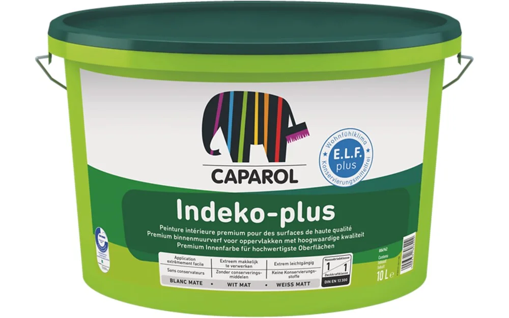 Indeko|Plus Premium Quality | Matte Muurverf | 10 LTR | Wit