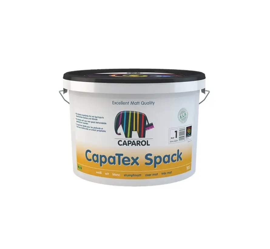 Caparol Capatex Spack | Matte Muurverf en Plafondverf - 10 LTR 