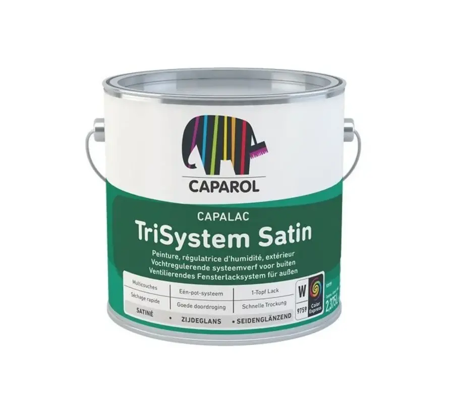 Caparol Capalac Trisystem Satin | Zijdeglans Eén-pot-systeem - 1 LTR 