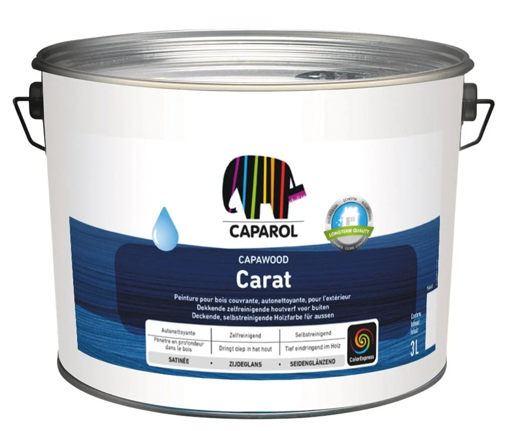 Capawood Carat | Zijdeglans Houtverf Buiten | 3 LTR | Kleur