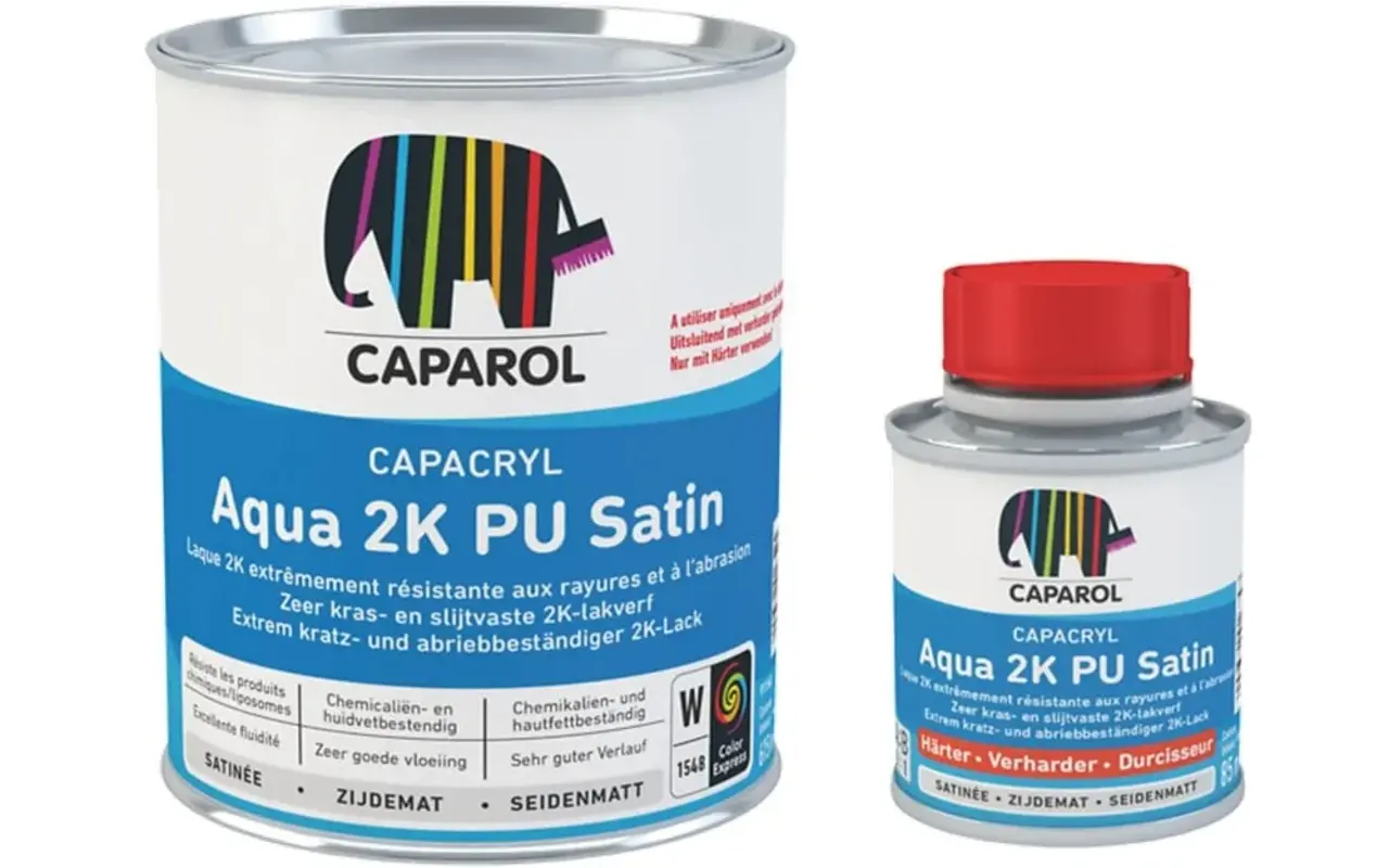 Caparol Capacryl Aqua 2K PU Satin | 2K Zijdeglans Lakverf Caparol Capacryl Aqua 2K PU Satin | 2K Zijdeglans Lakverf