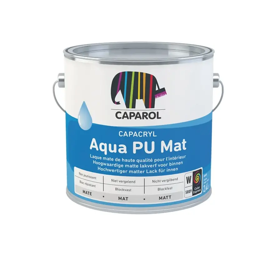 Caparol Capacryl Aqua PU Mat | Matte Lakverf Binnen - 1 LTR 