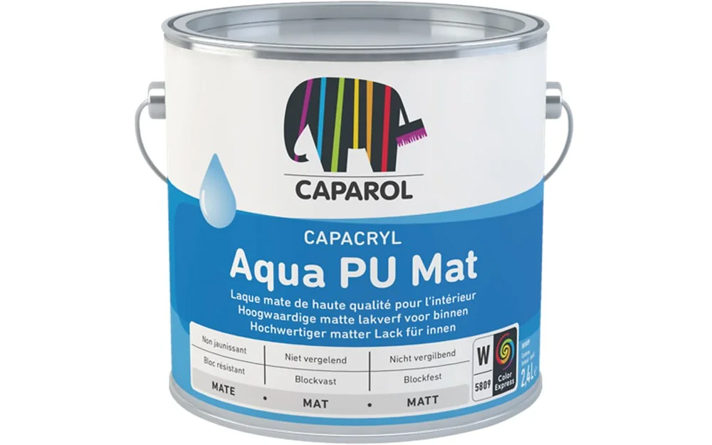 Capacryl Aqua PU Mat | Matte Lakverf Binnen | 1 LTR | Wit