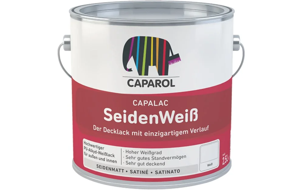 Capalac Seidenweiss | Zijdeglans Lakverf Buiten | 2,5 LTR | Wit