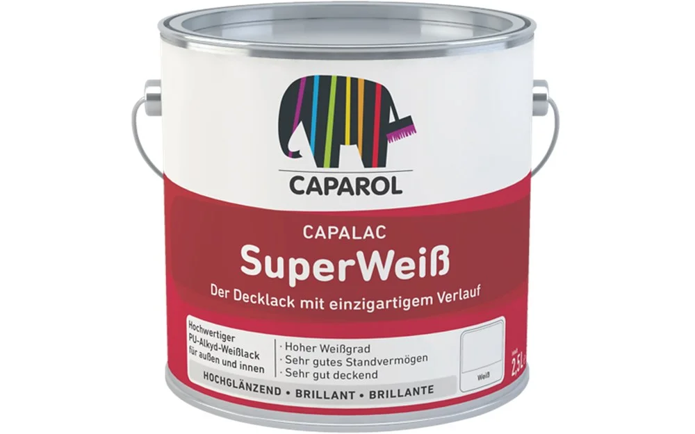 Capalac Superweiss | Hoogglans Lakverf Buiten | 1 LTR | Wit