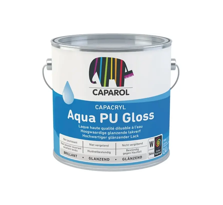 Caparol Capacryl Aqua PU Gloss | Hoogglans Binnen & Buiten Lakverf - 1 LTR 