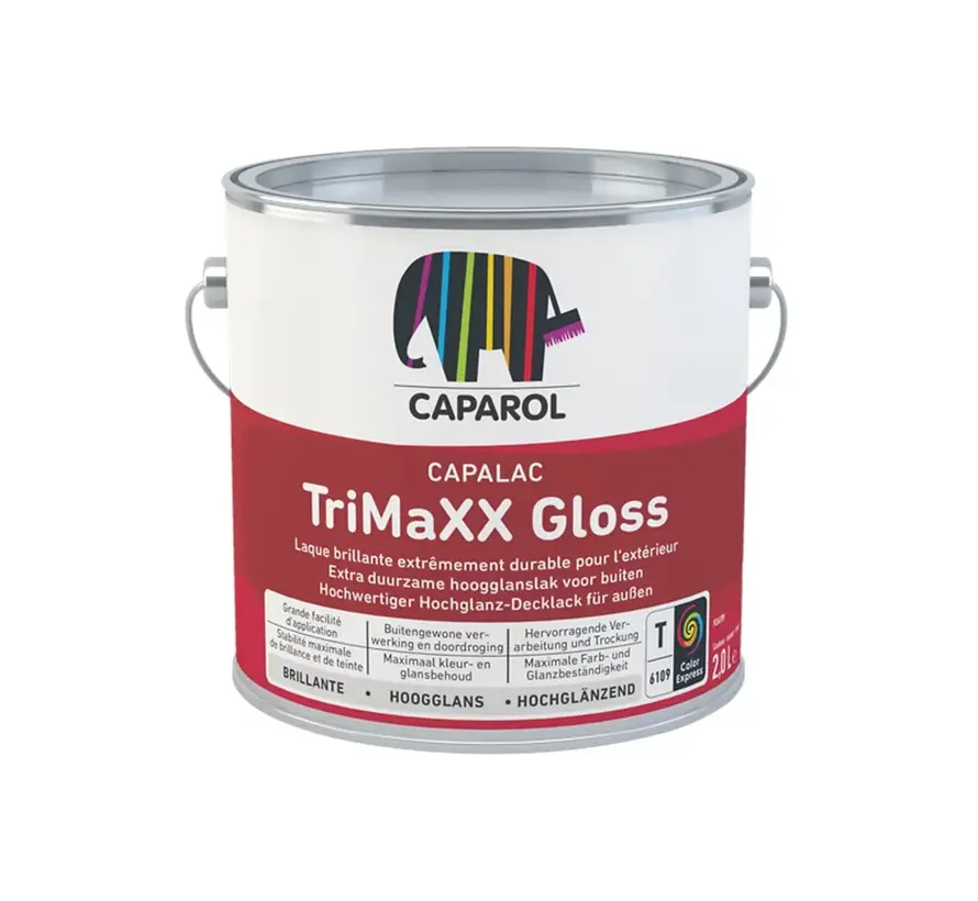 Caparol Capalac Trimaxx Gloss | Hoogglans Lakverf Buiten - 1 LTR 