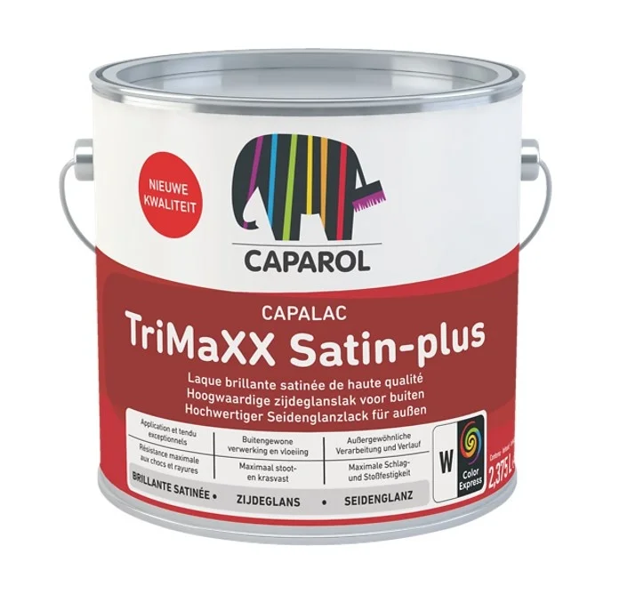 Capalac Trimaxx Satin|plus | Zijdeglans Lakverf Buiten | 1 LTR | Wit