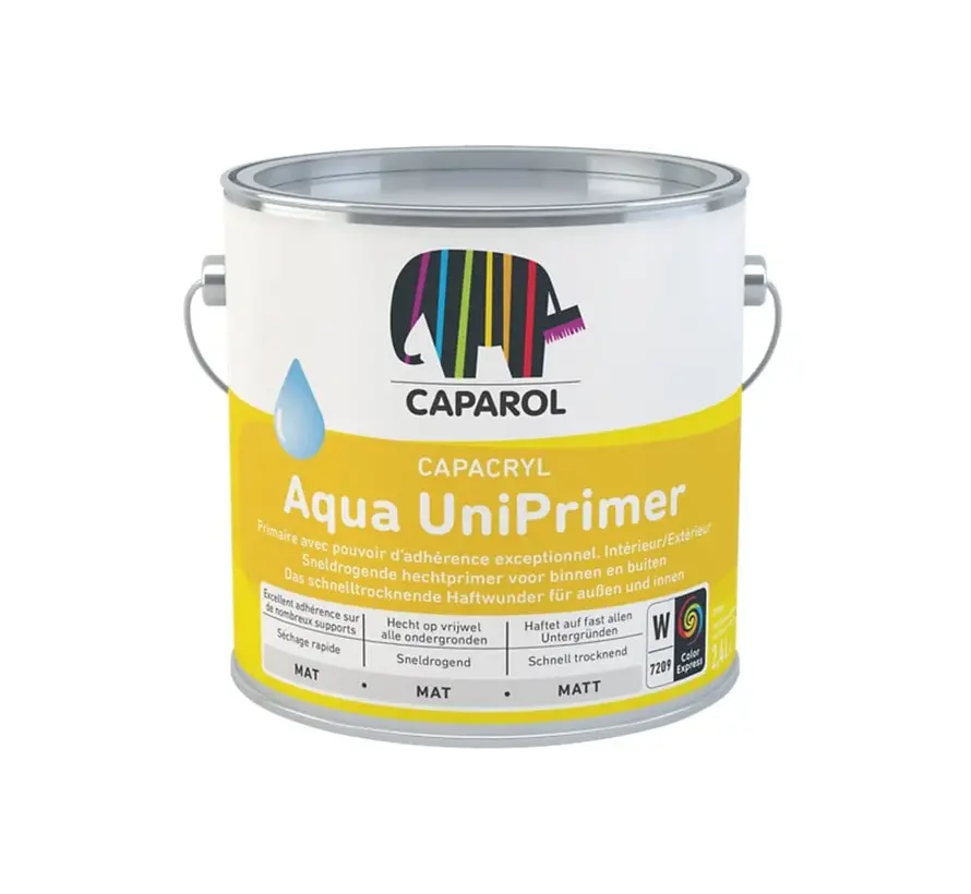 Caparol Capacryl Aqua Uniprimer | Grondverf Binnen & Buiten - 1 LTR 