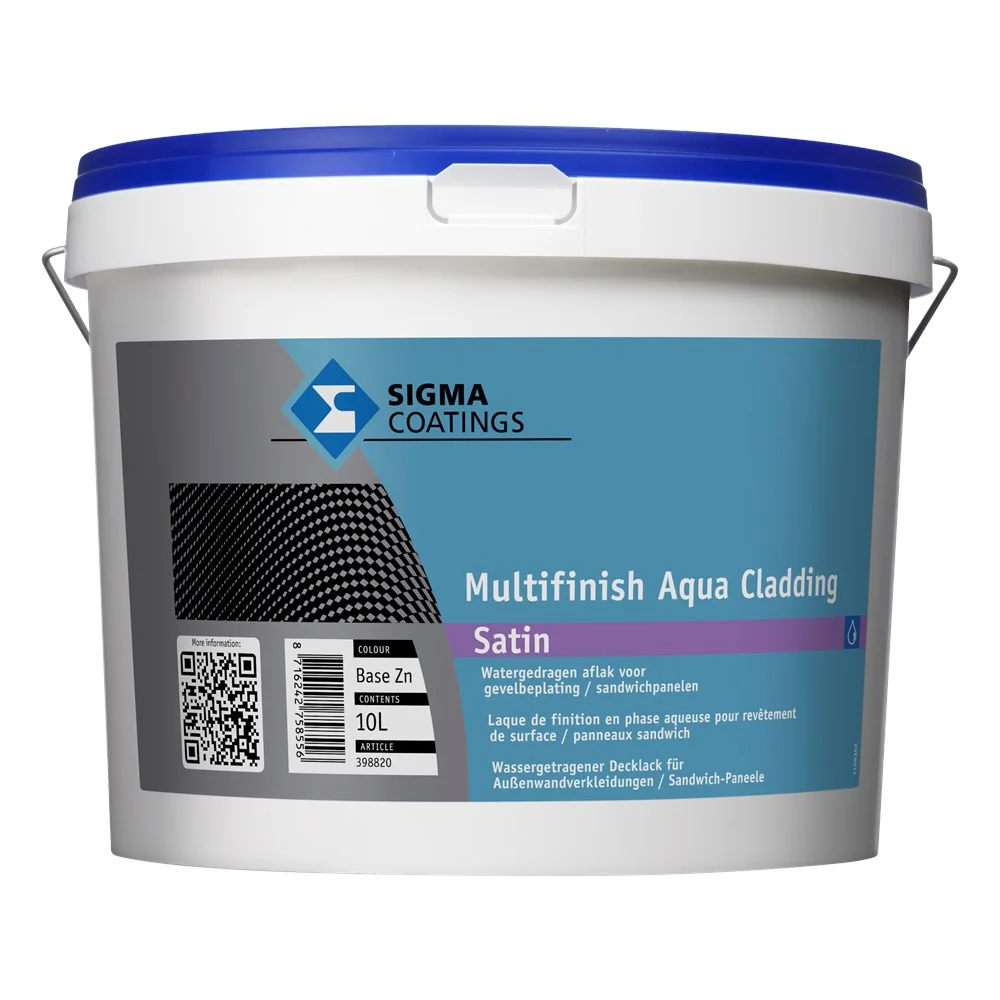 Multifinish Aqua Cladding Satin | Zijdeglans Binnen| & Buitenlak | 2,5 LTR | Kleur