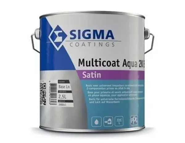 Sigma Multicoat Aqua 2K EP Satin | Zijdeglans Eén-pot-systeem Binnen & Buiten Sigma Multicoat Aqua 2K EP Satin | Zijdeglans Eén-pot-systeem Binnen & Buiten