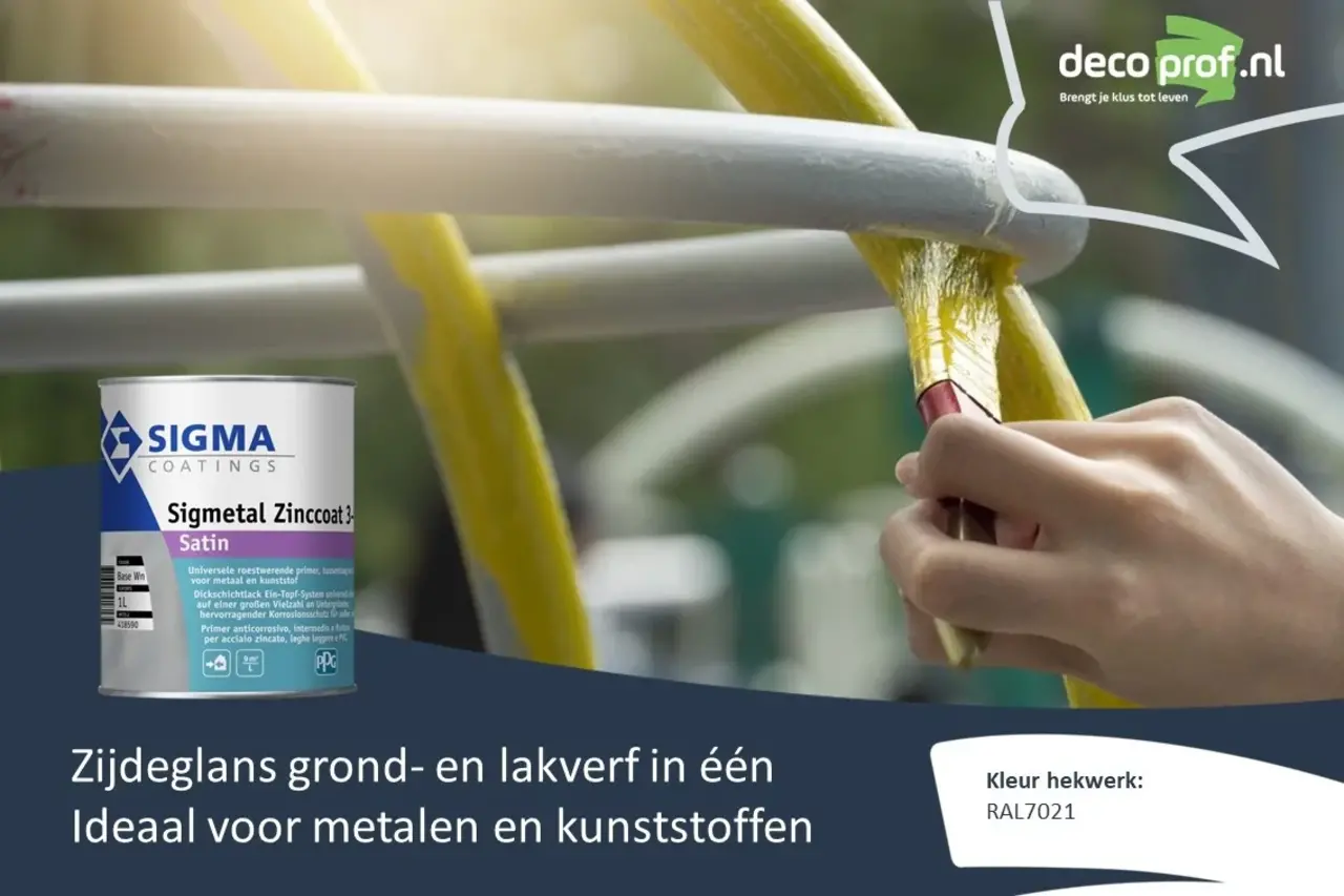Sigma Sigmetal Zinccoat 3-in-1 Satin | Zijdeglans Grondverf en Lakverf Buiten Sigma Sigmetal Zinccoat 3-in-1 Satin | Zijdeglans Grondverf en Lakverf Buiten