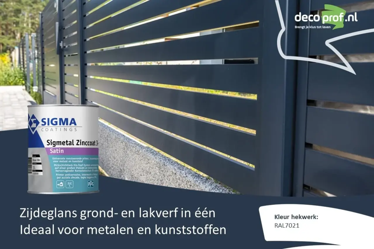 Sigma Sigmetal Zinccoat 3-in-1 Satin | Zijdeglans Grondverf en Lakverf Buiten Sigma Sigmetal Zinccoat 3-in-1 Satin | Zijdeglans Grondverf en Lakverf Buiten