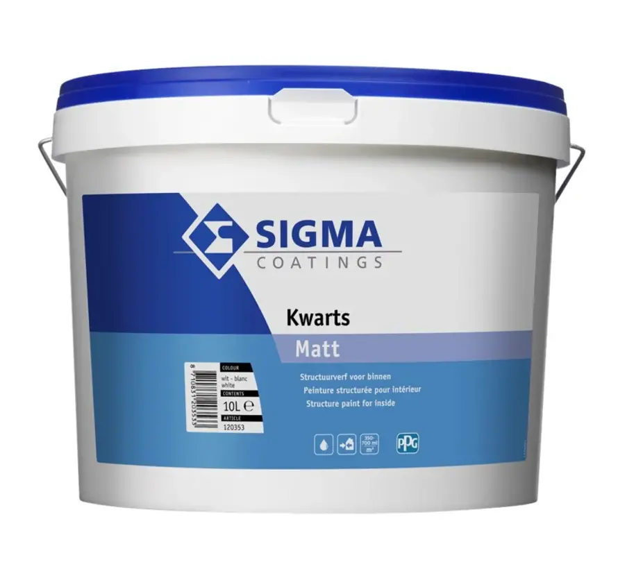 Sigma Kwarts Matt | Matte Structuurverf Binnen - 2,5 LTR 