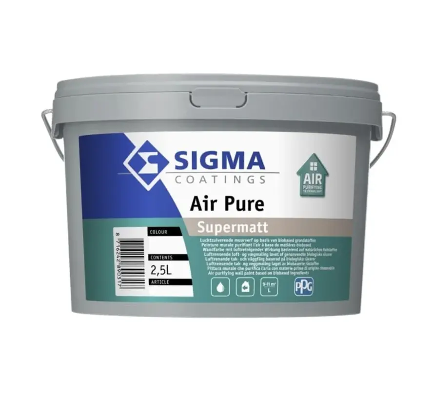 Sigma Air Pure Supermatt | Luchtzuiverende Muurverf - 2,5 LTR 