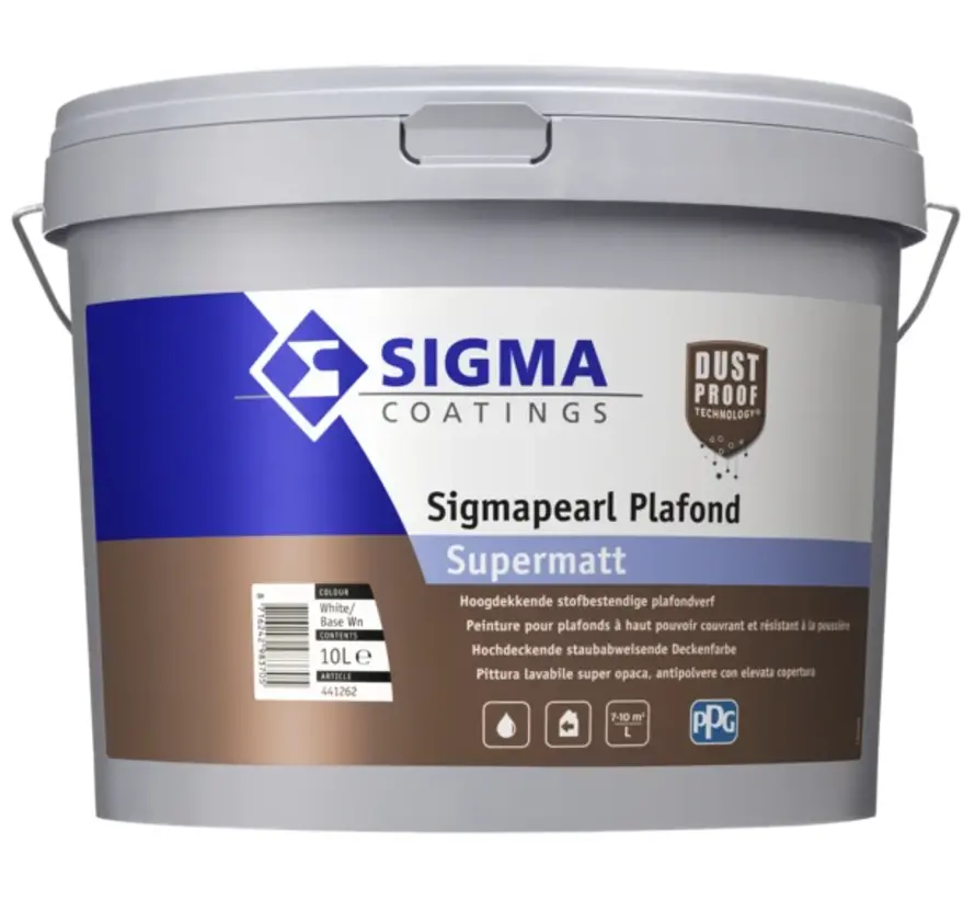 Sigma Sigmapearl Plafond Supermatt | Super Matte Plafondverf - 10 LTR 