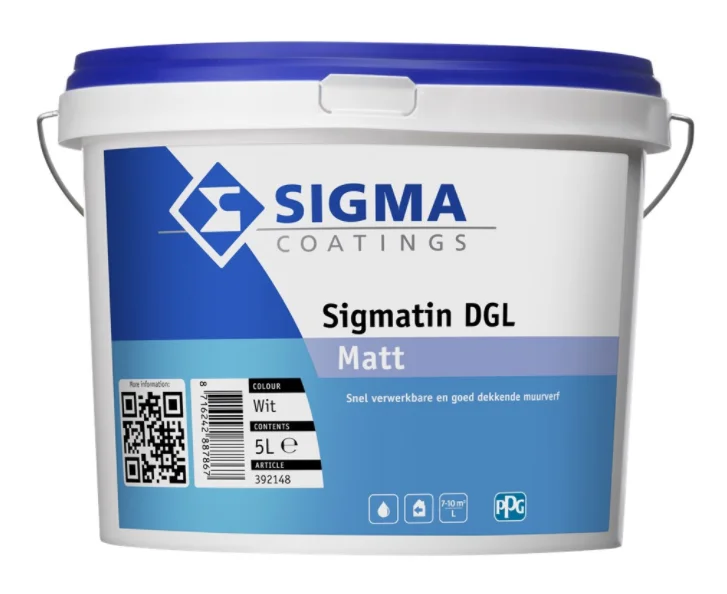 Sigmatin DGL Matt | Matte Muurverf | 5 LTR | Wit