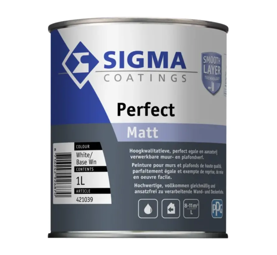 Sigma Perfect Matt | Matte Muurverf en Plafondverf - 1 LTR 