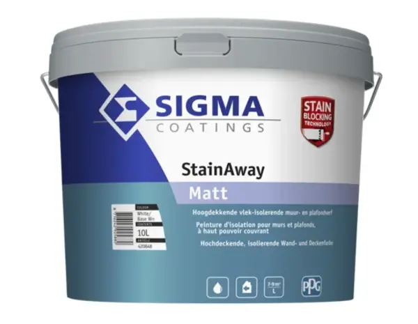Sigma Stainaway Matt | Isolerende Muurverf en Plafondverf Sigma Stainaway Matt | Isolerende Muurverf en Plafondverf